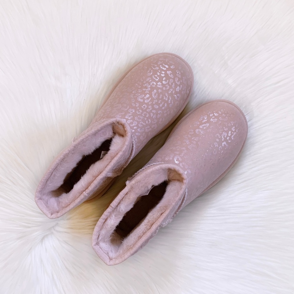 UGG Classic Mini Snow Leopard Boots In Quartz - Picture 3 of 7